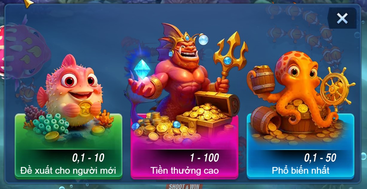 Trò chơi mang đến sự thú vị với các mức cược linh hoạt